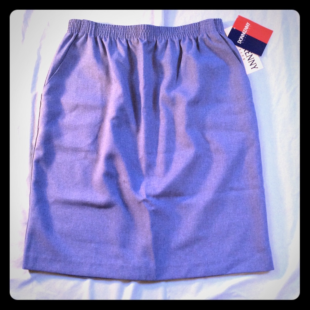 Skirt 18 Petite Blue DonnKenny w/ Pockets Elastic